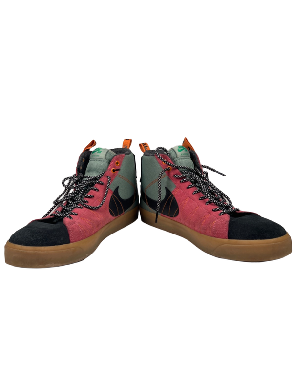 Nike SB Men's Green/Red Zoom Blazer Mid PRM Lace Up Sneakers - 12 image 6