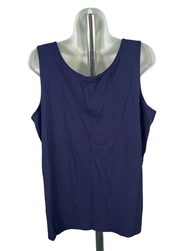 Chico's Women's Navy Blue Basic Sleeveless Shirt - 3/US XL image 2