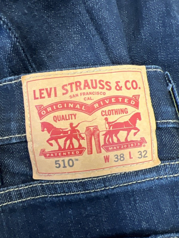 Levi's Men's Dark Wash 510 Skinny Fit Denim Jeans - 38x32 image 3