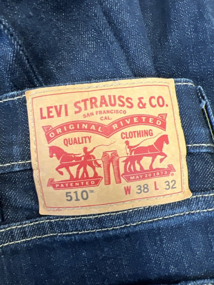 Levi's Men's Dark Wash 510 Skinny Fit Denim Jeans - 38x32 image 3
