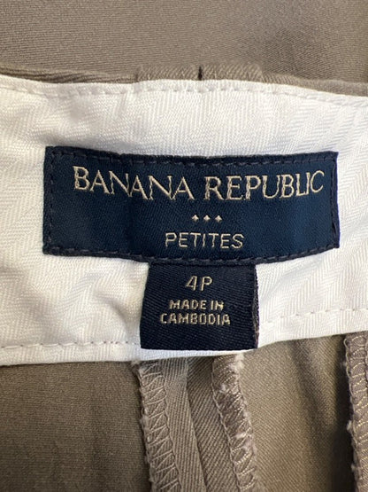 Banana Republic Women's Tan/Taupe Chino Ankle Trouser Pants - 4 Petite image 3