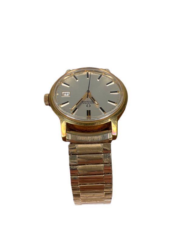 Omega Vintage Gold Plated Automatic 1970's Stretch Band Wrist Watch image 2