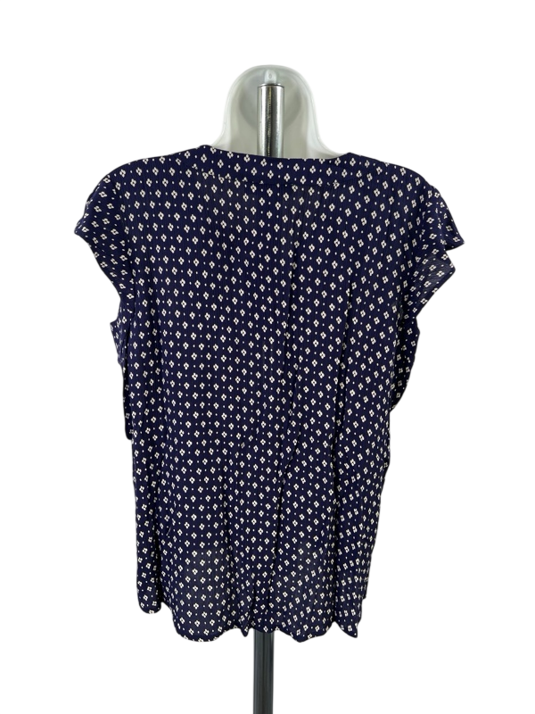 Coldwater Creek Women's Blue Cap Sleeve V-Neck Shirt - Petite S image 2