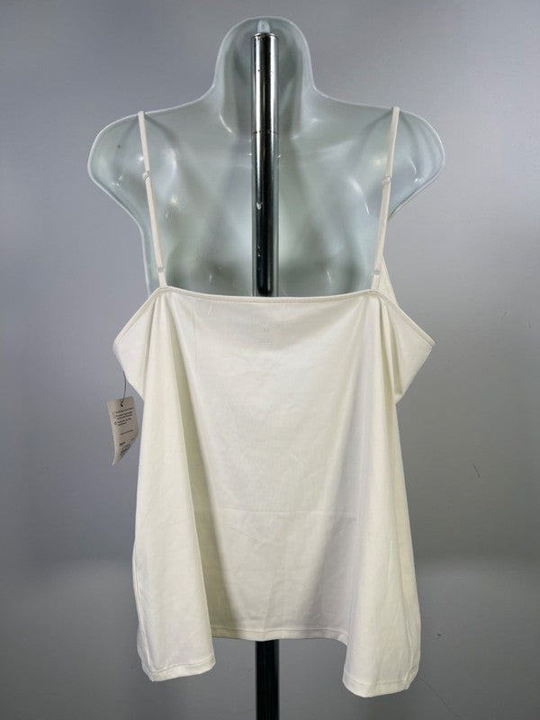Nine West Women's White Stretch Sculpting Tank Top Cami - Plus 3X image 2