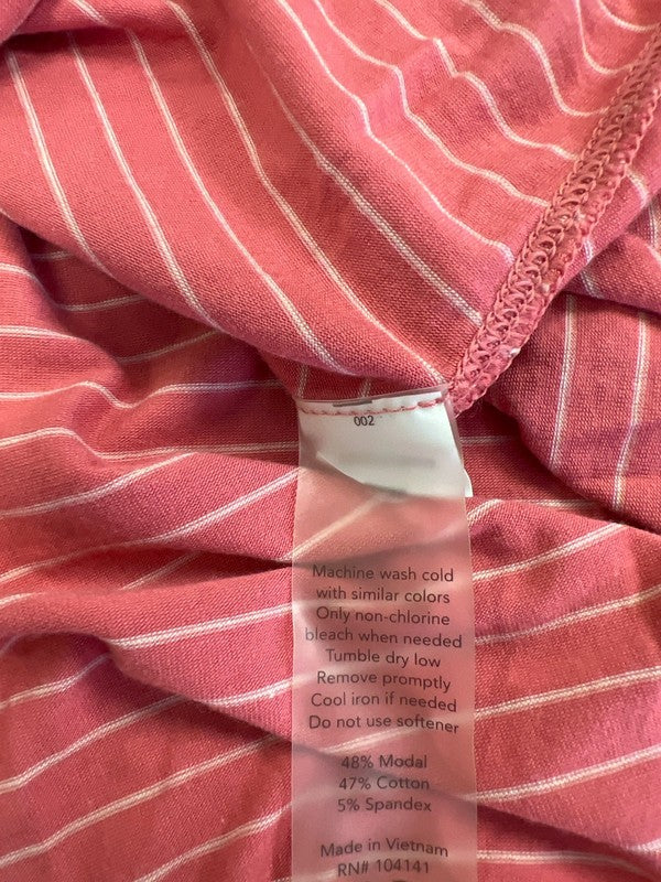 Calia Women’s Pink Striped High-Low Long Sleeve T-Shirt - L image 4
