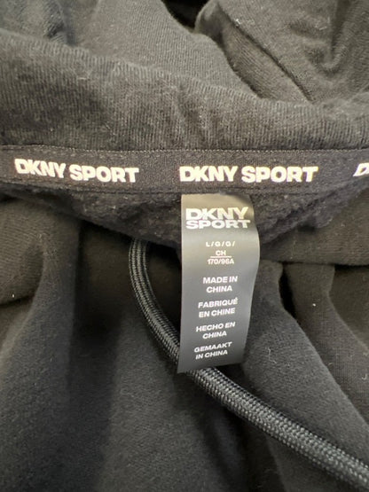 DKNY Sport Women's Black Rhinestone Sleeve Pullover Sweatshirt - L image 3