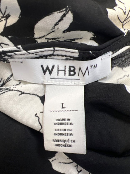 White House Black Market Women's Black Cowl Neck Sleeveless Tunic Shirt - L image 3