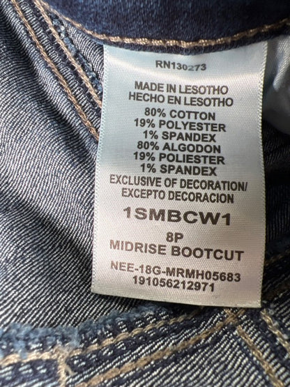 Lee Women's Dark Wash Riders Midrise Bootcut Denim Jeans - 8 Petite image 4