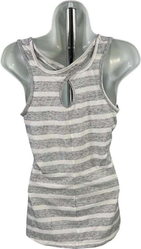 The North Face Women’s Gray/White Striped Sleeveless Tank Top - S image 2