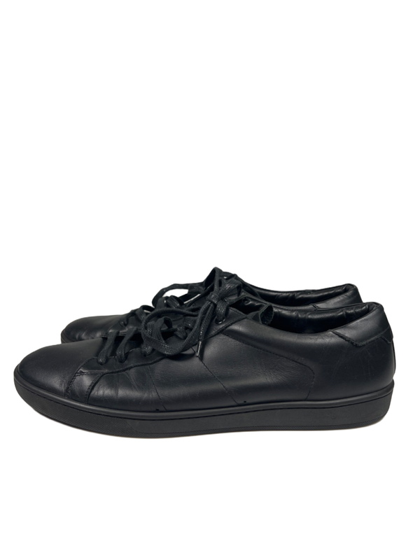 Saint Laurent Paris Men's Black Leather Low Top Sneakers - 46.5/US 13 image 5