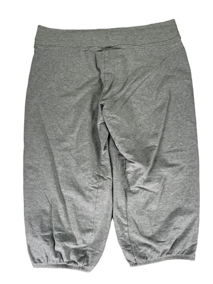 Nike Women's Gray Logo Pull On Athletic Capri Sweatpants - L image 2