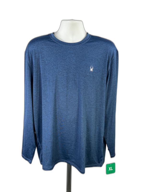 Spyder Swim Men's Blue Long Sleeve UPF Rash Guard Shirt - XL