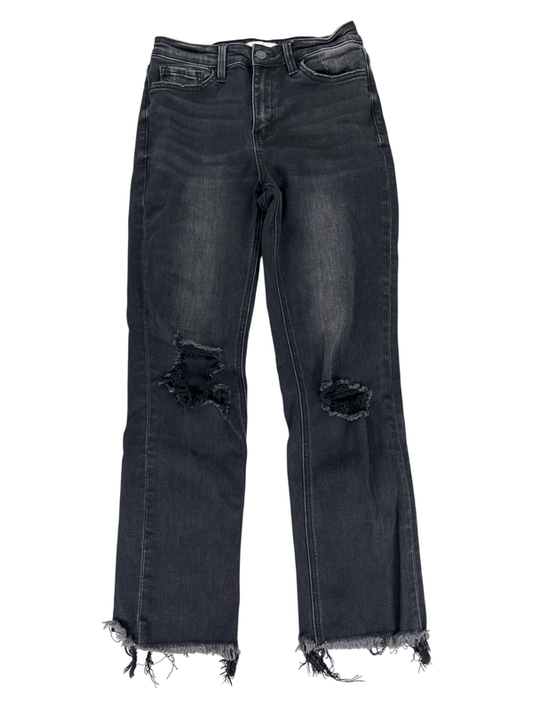 Vervet Women's Black Hampton High Rise Crop Straight Jeans - 27