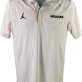Air Jordan Men’s Light Pink University of Michigan U of M Polo Shirt - S