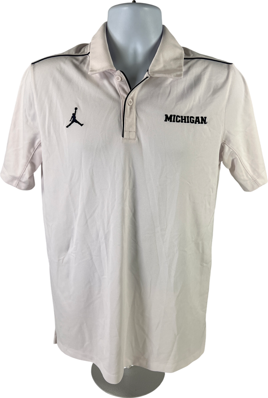 Air Jordan Men’s Light Pink University of Michigan U of M Polo Shirt - S