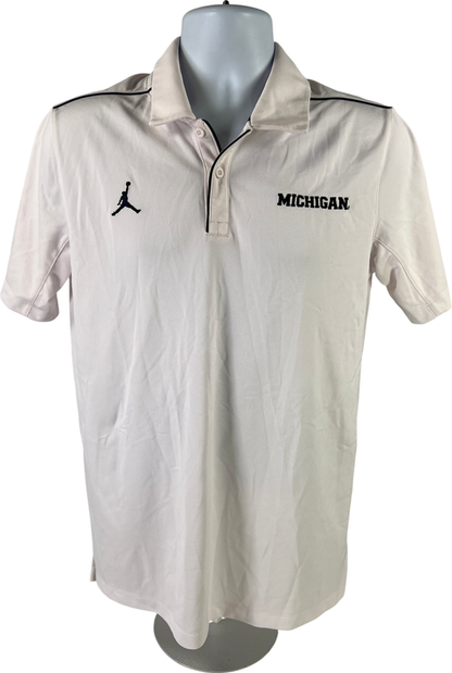 Air Jordan Men’s Light Pink University of Michigan U of M Polo Shirt - S