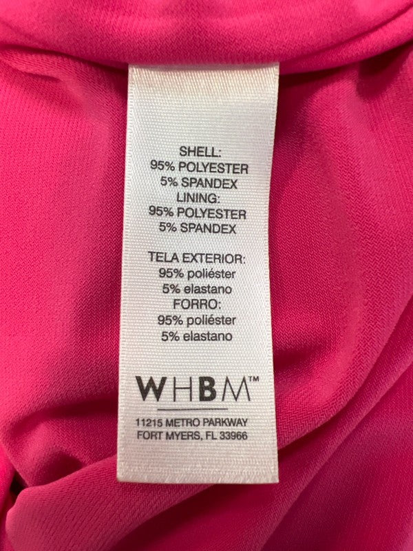 White House Black Market Women's Pink Tie Keyhole Front Sleeveless Shirt - M image 4