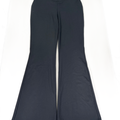SO Women's Black Criss Cross Band Pull On Flare Legging Pants - M