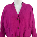J.Jill Women’s Purple Soft Long Sleeve Button Up Cardigan Sweater - M Petite