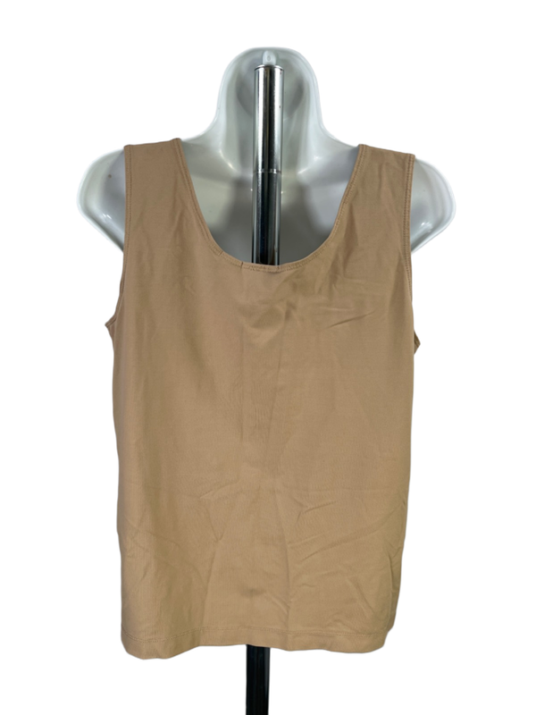 Chico's Women's Tan Microfiber Sleeveless Tank Top - 2/US 12 image 2