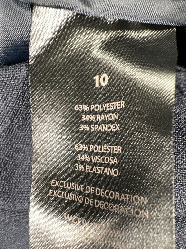 Banana Republic Women's Blue Stretch Tapered Leg Pull On Pants - 10 image 4