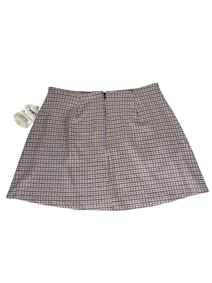 Altar'd State Women's Purple/Brown Houndstooth Mini Skirt - L image 2