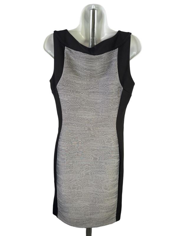 Calvin Klein Women's Black/Gray Sleeveless Side Zip Sheath Dress - 10 image 2