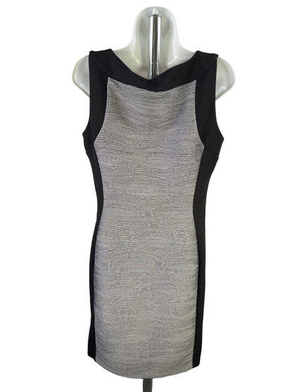 Calvin Klein Women's Black/Gray Sleeveless Side Zip Sheath Dress - 10 image 2