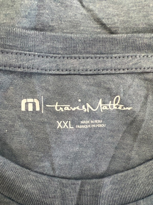 Travis Mathew Men's Blue Graphic "Dad Bod" Short Sleeve T-Shirt - XXL image 3