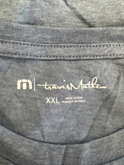 Travis Mathew Men's Blue Graphic "Dad Bod" Short Sleeve T-Shirt - XXL image 3