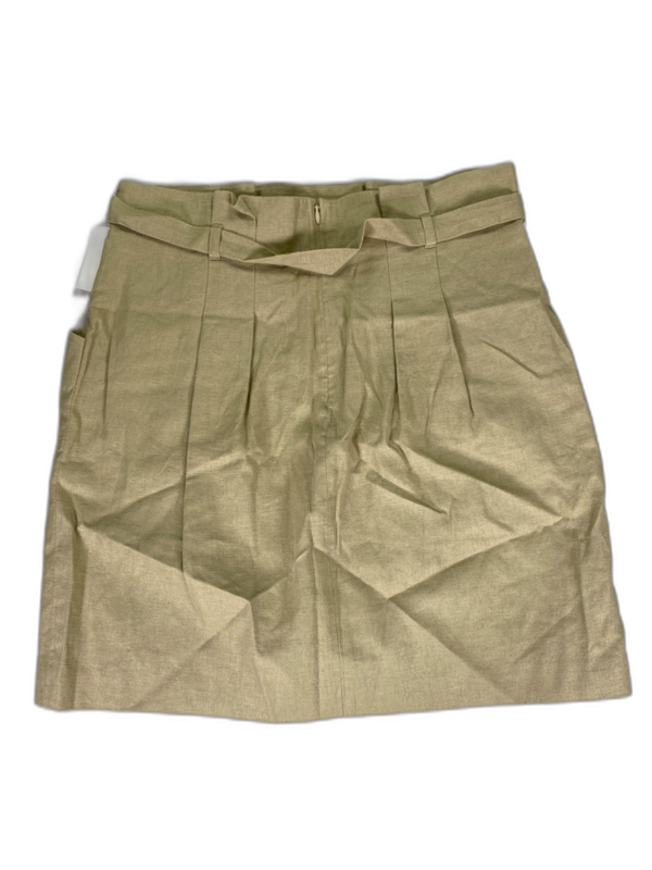 BCBGMaxazria Women's Tan Pleated Belted Midi Skirt - 10 image 2