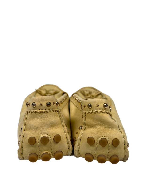 Coach Women's Yellow Norfolk Embellished Tassle Moccasin Loafers - 39/US 7 image 4