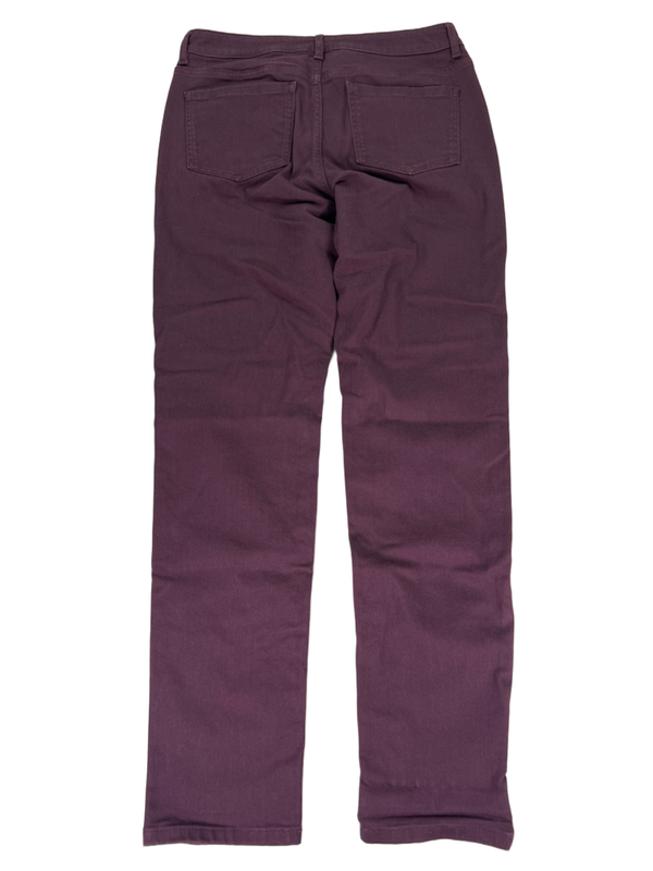 J Jill Women's Burgundy Boyfriend Straight Leg Ankle Denim Pants - 6 image 2