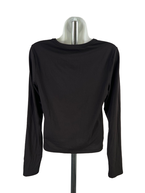 Athleta Women's Black Essence Twist Long Sleeve Athletic Shirt - M image 2