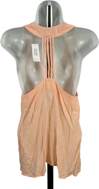 Banana Republic Women’s Pink/Peach Racerback Tank Top - M image 2