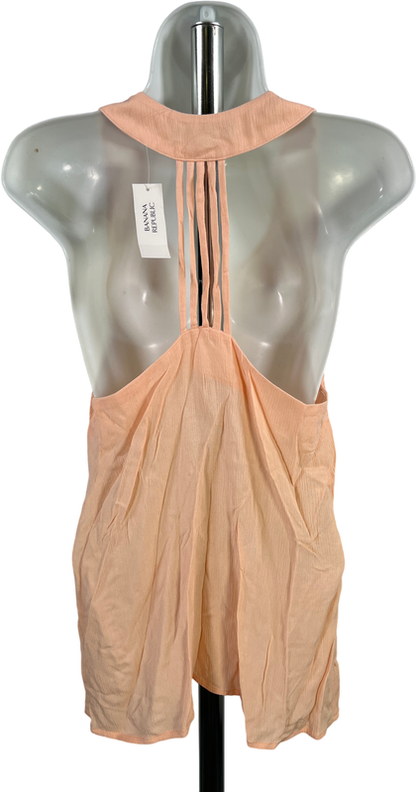 Banana Republic Women’s Pink/Peach Racerback Tank Top - M image 2
