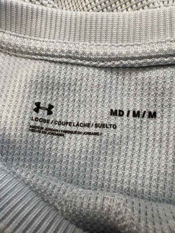 Under Armour Men's Gray Waffle Crew Long Sleeve Shirt - M image 3