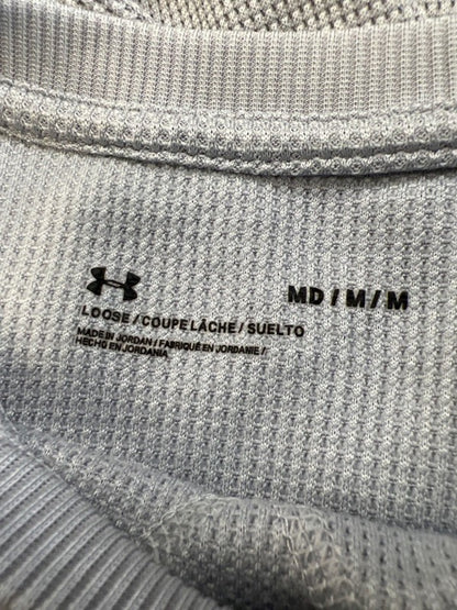 Under Armour Men's Gray Waffle Crew Long Sleeve Shirt - M image 3