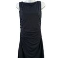 Abercrombie & Fitch Women's Black High Neck Ruched Sleeveless Mini Dress - M