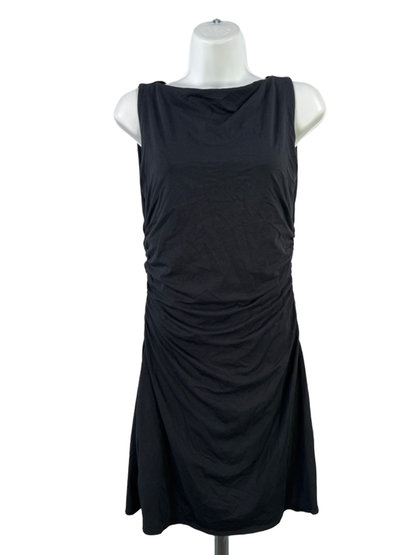 Abercrombie & Fitch Women's Black High Neck Ruched Sleeveless Mini Dress - M