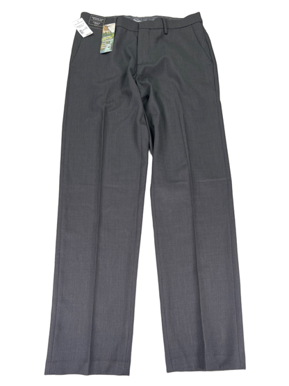 Haggar Men's Dark Gray Shirt Gripper Premium Flex Slim Fit Dress Pants - 30x30