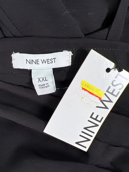 Nine West Women's Black Side Ruched Midi Skirt - XXL image 3