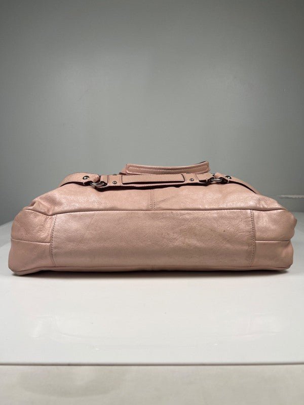 Coach Women's Pink Ashley Leather Carryall Shoulder Satchel Purse image 5