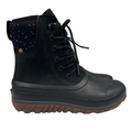 Bogs Women's Black Leather/Rubber Classic Casual Tall Lace Up Boots - 7