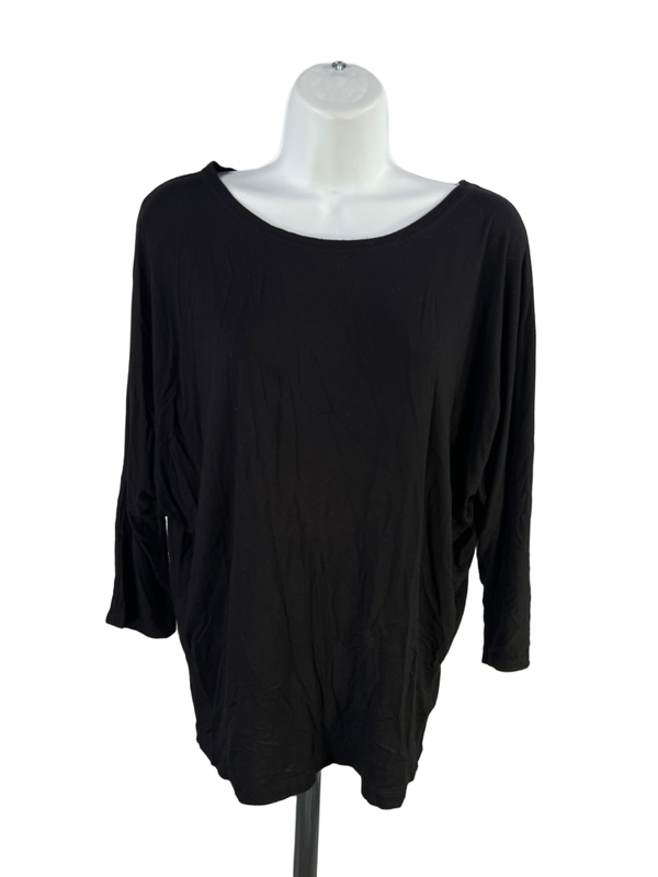 Tahari Women's Black 3/4 Dolman Sleeve Shirt - L