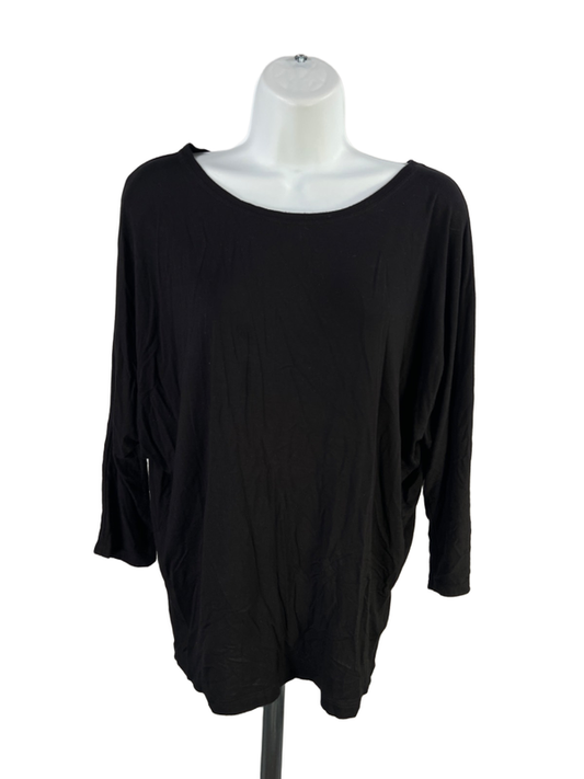 Tahari Women's Black 3/4 Dolman Sleeve Shirt - L