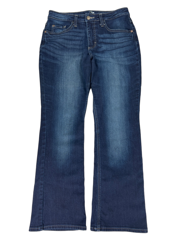 Lee Women's Dark Wash Riders Midrise Bootcut Denim Jeans - 8 Petite