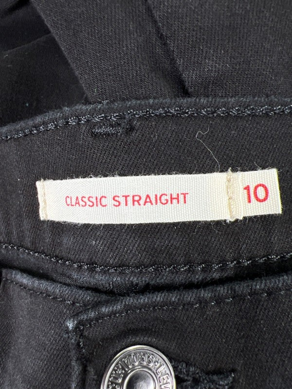 Levi's Women's Black Classic Straight Fit Denim Jeans - 10 image 3
