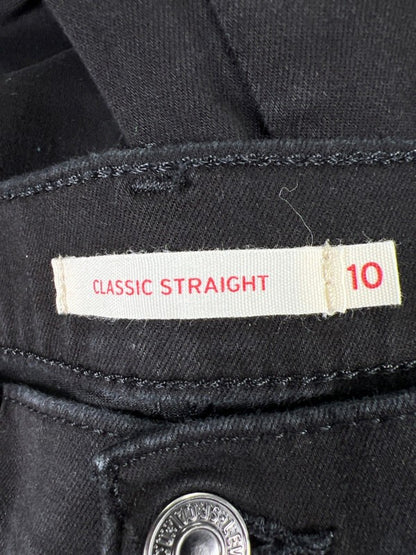 Levi's Women's Black Classic Straight Fit Denim Jeans - 10 image 3