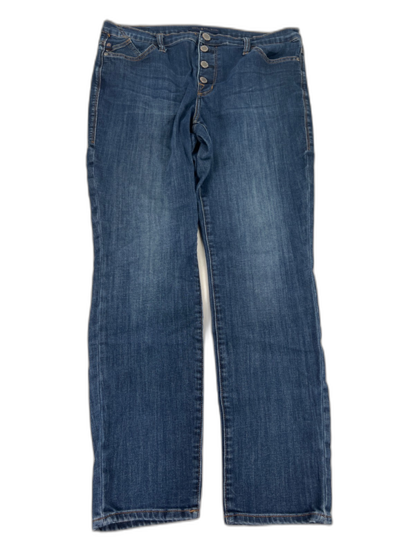 Rock and Republic Women's Medium Wash Button Fly Skinny Denim Jeans - 16